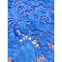 Elastyczna Koronka ażurowa Chabrowe kwiaty szer.150cm